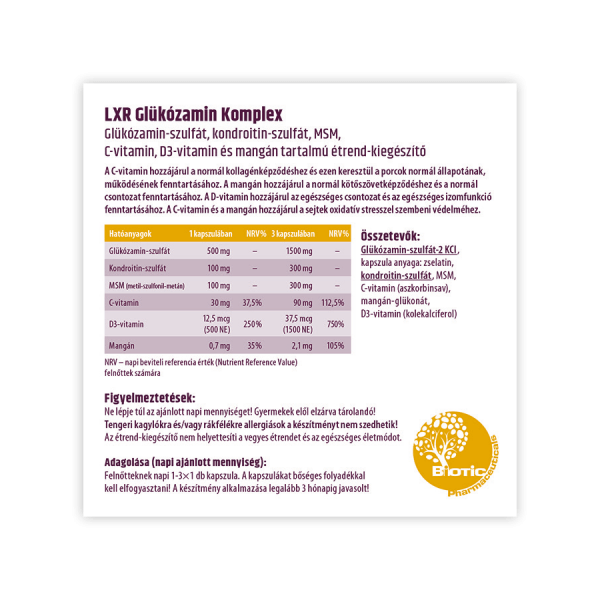 LXR Glükózamin Komplex