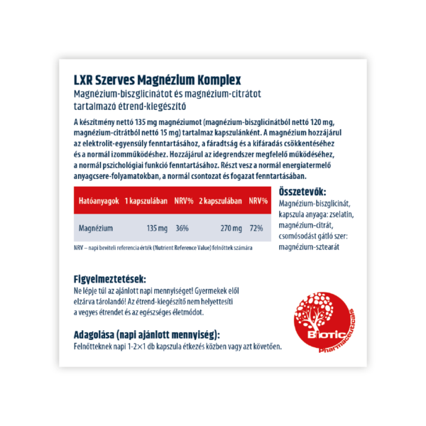 LXR Szerves Magnézium Komplex