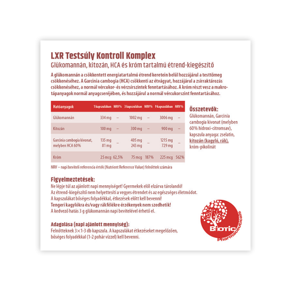 LXR Testsúly Kontroll Komplex