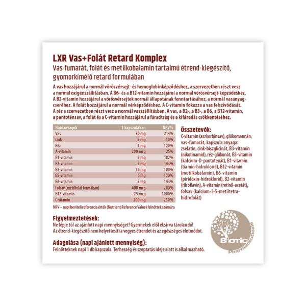 LXR Vas+Folát Retard Komplex